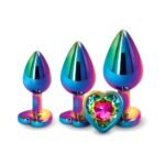 Adam & Eve Rainbow Heart Anal Plug Training Set - Image 2