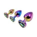 Adam & Eve Rainbow Heart Anal Plug Training Set - Image 5