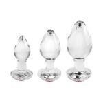 Adam & Eve Red Heart Gem Glass Plug Set - Image 5
