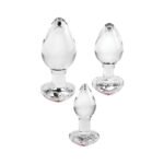 Adam & Eve Red Heart Gem Glass Plug Set - Image 7