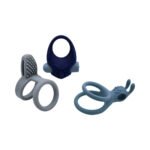 Adam & Eve Rockin' Rumbler Enhancers 3-Piece Silicone Couples Kit with Rechargeable Bullet – Gray - Image 2