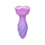 Adam & Eve Rotating Rose Rechargeable Anal Plug – Periwinkle - Image 6