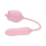 Adam & Eve Thrust & Tickle Rose Rechargeable Dual Stimulator – Light Pink - Image 4