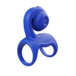 Adam & Eve Vibrating Couples Cage Rechargeable Silicone Cock Ring – Blue - Image 2