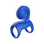 Adam & Eve Vibrating Couples Cage Rechargeable Silicone Cock Ring – Blue - Image 4