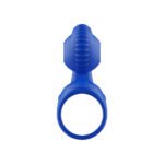 Adam & Eve Vibrating Couples Cage Rechargeable Silicone Cock Ring – Blue - Image 6