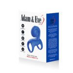 Adam & Eve Vibrating Couples Cage Rechargeable Silicone Cock Ring – Blue - Image 9