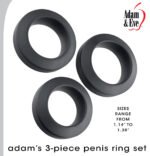 Adam's 3-Piece Penis Ring Set - Black - Image 2