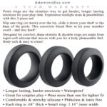 Adam's 3-Piece Penis Ring Set - Black