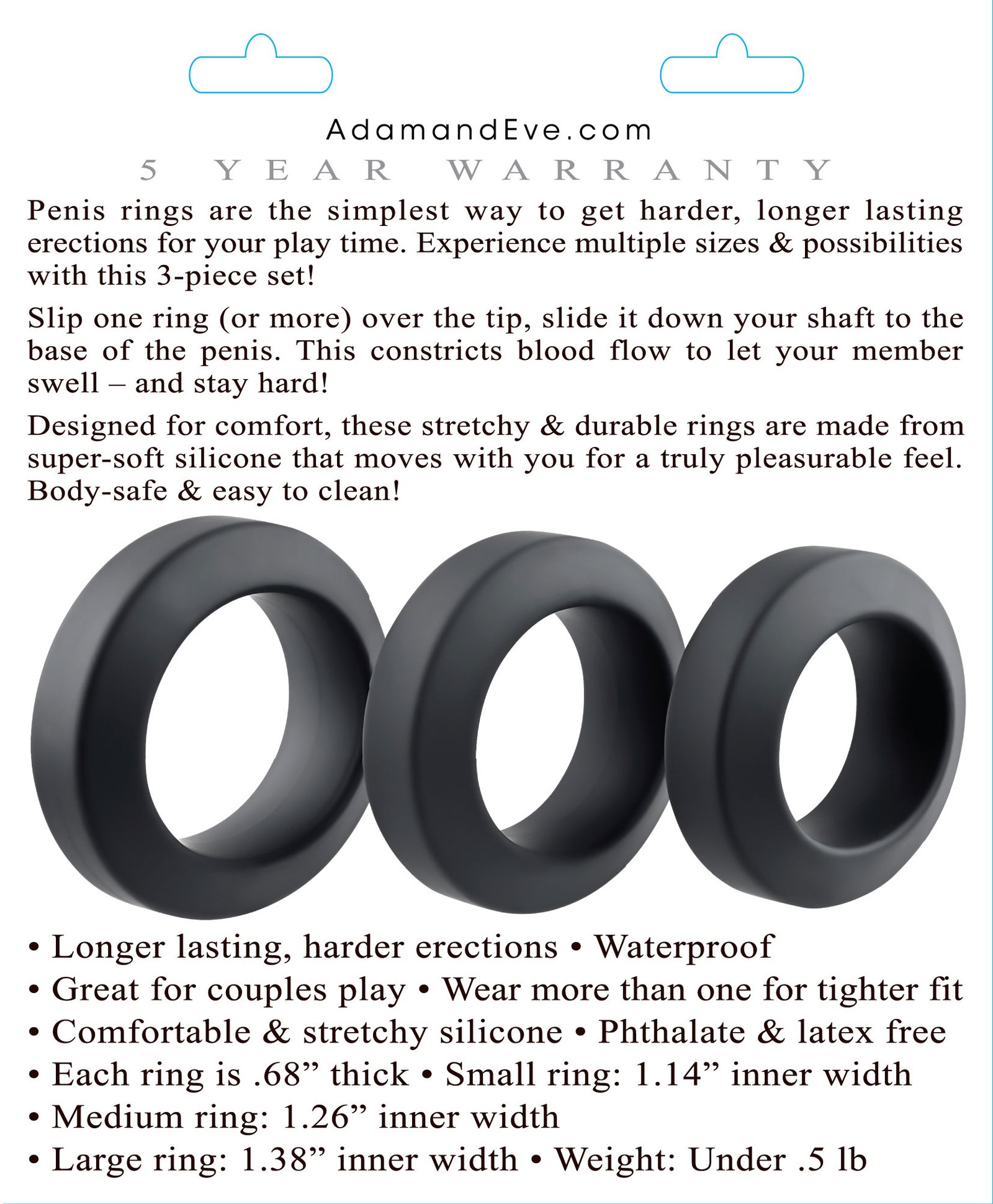 adams-3-piece-penis-ring-set-black Adam's 3-Piece Penis Ring Set - Black - Image 1