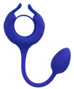 Admiral Plug and Play Weighted Cock Ring - Blue - Image 5