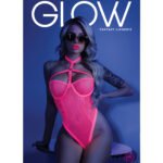 All Nighter Harness Bodysuit - Large/xlarge - Neon Pink
