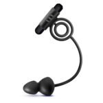 Anal Adventures- Platinum- Silicone Anal Plug With Vibrating C-Ring - Black - Image 3
