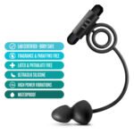 Anal Adventures- Platinum- Silicone Anal Plug With Vibrating C-Ring - Black - Image 5
