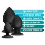 Anal Adventures - Platinum - Silicone Anal Stout  Plug Kit - Black - Image 2