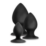 Anal Adventures - Platinum - Silicone Anal Stout  Plug Kit - Black - Image 4