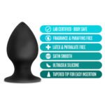Anal Adventures - Platinum - Silicone Anal Stout  Plug  - Large - Black - Image 2