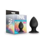 Anal Adventures - Platinum - Silicone Anal Stout  Plug  - Large - Black - Image 5