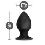 Anal Adventures - Platinum - Silicone Anal Stout  Plug - Medium - Black - Image 4