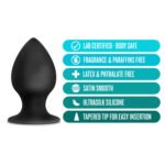 Anal Adventures - Platinum - Silicone Anal Stout  Plug - Medium - Black - Image 5