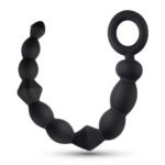 Anal Adventures Platinum - Silicone Beginner Anal  Beads - Black - Image 2