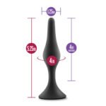 Anal Adventures Platinum - Silicone Beginner Plug  - Large - Black - Image 4