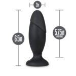 Anal Adventures - Platinum - Silicone Rocket Plug - Black - Image 2