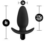 Anal Adventures- Platinum- Silicone Saddle  Plug- Black - Image 3