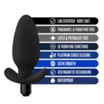 Anal Adventures- Platinum- Silicone Saddle  Plug- Black - Image 4