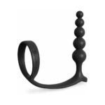 Anal Fantasy Collection Silicone Ass-Gasm Cockring Anal Beads – Black - Image 2