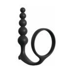 Anal Fantasy Collection Silicone Ass-Gasm Cockring Anal Beads – Black - Image 4