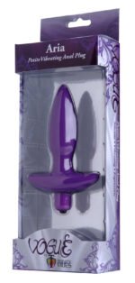 Aria Vibrating Silicone Anal Plug – Small, Purple - Image 2