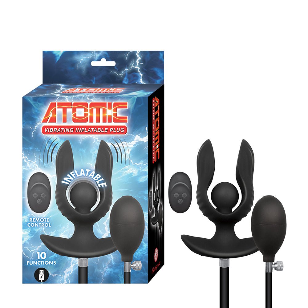 atomic-vibrating-inflatable-plug-black Atomic Vibrating Inflatable Plug Black - Image 1