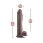 Au Naturel Big John 11.5 in. Posable Dual Density Dildo with Balls – Brown - Image 7