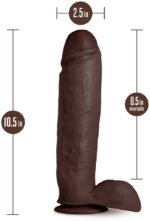 Au Naturel - Huge - 10 Inch Dildo - Chocolate