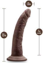 Au Naturel - Jack - 7 Inch Dildo - Chocolate - Image 2