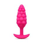 b-Vibe Bump Texture Plug Small Vibrating Rechargeable Silicone Anal Plug – Hot Pink - Image 2