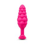 b-Vibe Bump Texture Plug Small Vibrating Rechargeable Silicone Anal Plug – Hot Pink - Image 3