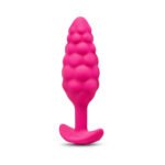 b-Vibe Bump Texture Plug Small Vibrating Rechargeable Silicone Anal Plug – Hot Pink - Image 4