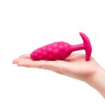 b-Vibe Bump Texture Plug Small Vibrating Rechargeable Silicone Anal Plug – Hot Pink - Image 6