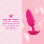 b-Vibe Bump Texture Plug Small Vibrating Rechargeable Silicone Anal Plug – Hot Pink - Image 10