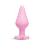 b-Vibe Butties B-Mine Heart Base Silicone Anal Plug – Light Pink - Image 2