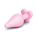 b-Vibe Butties B-Mine Heart Base Silicone Anal Plug – Light Pink - Image 4