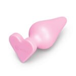 b-Vibe Butties B-Mine Heart Base Silicone Anal Plug – Light Pink - Image 5