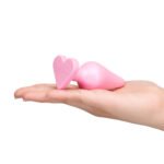 b-Vibe Butties B-Mine Heart Base Silicone Anal Plug – Light Pink - Image 8