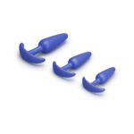 b-Vibe Butties Beginner Booty Bundle – Three Graduated Anal Plugs – Blue - Image 2