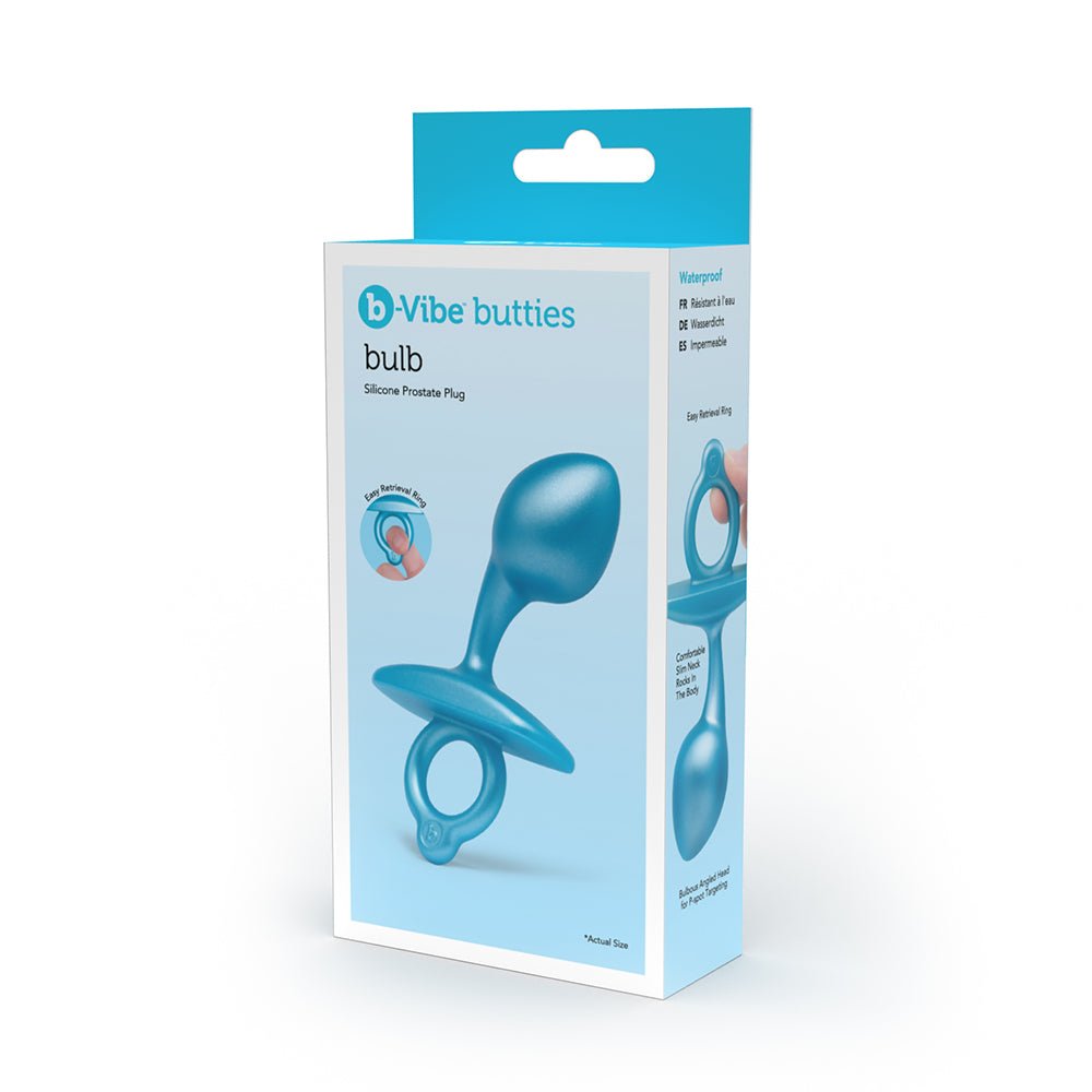 b-vibe-butties-bulb-silicone-prostate-plug b-Vibe Butties Bulb Silicone Anal Plug – Blue - Image 1
