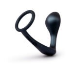 b-Vibe Butties Ringer Cock Ring & Prostate Plug – Gray - Image 2