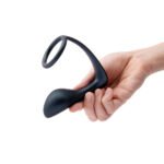 b-Vibe Butties Ringer Cock Ring & Prostate Plug – Gray - Image 5