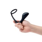 b-Vibe Butties Ringer Cock Ring & Prostate Plug – Gray - Image 6